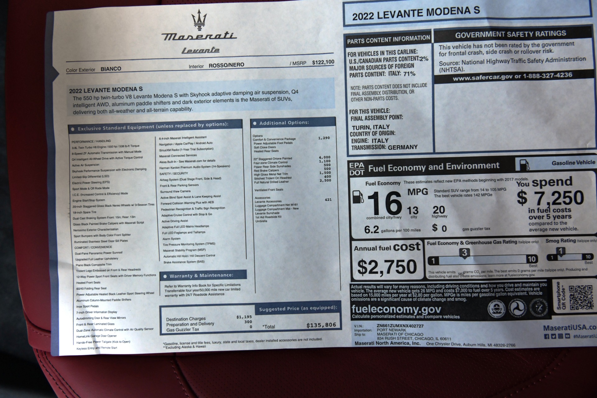 New 2022 Maserati Levante Modena S | St. Petersburg, FL