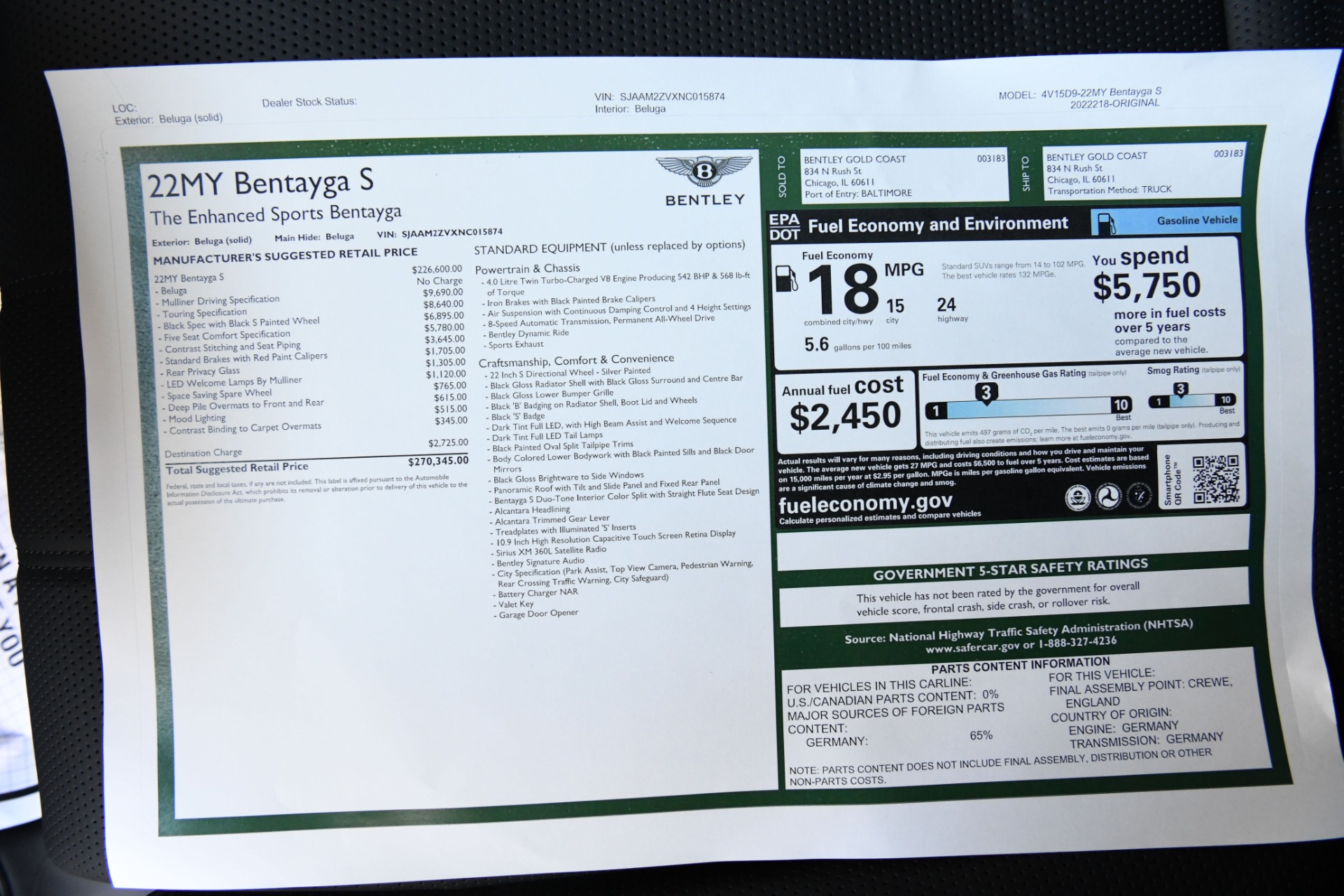 New 2022 Bentley Bentayga S | St. Petersburg, FL