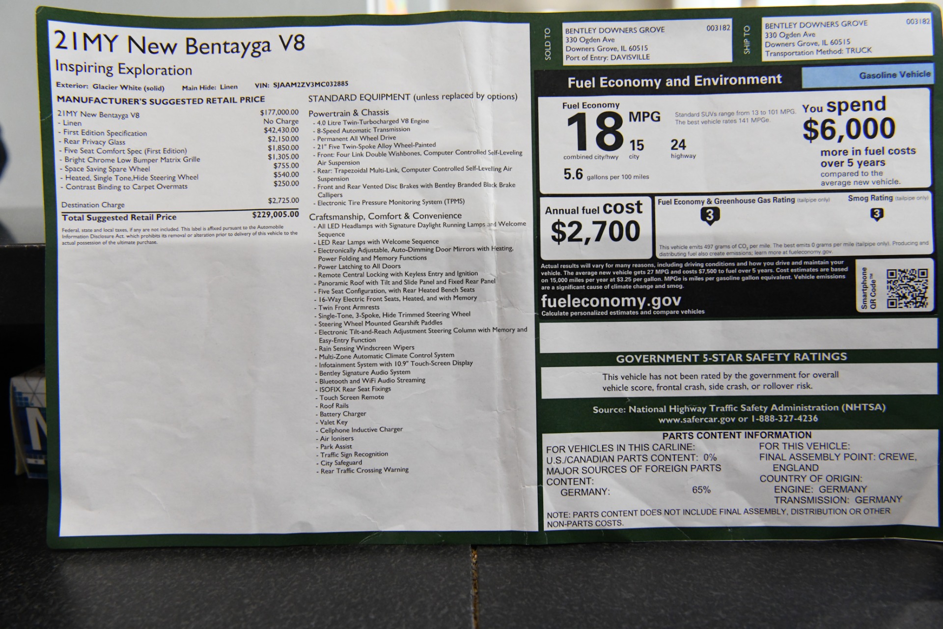 Used 2021 Bentley Bentayga V8 | Chicago, IL