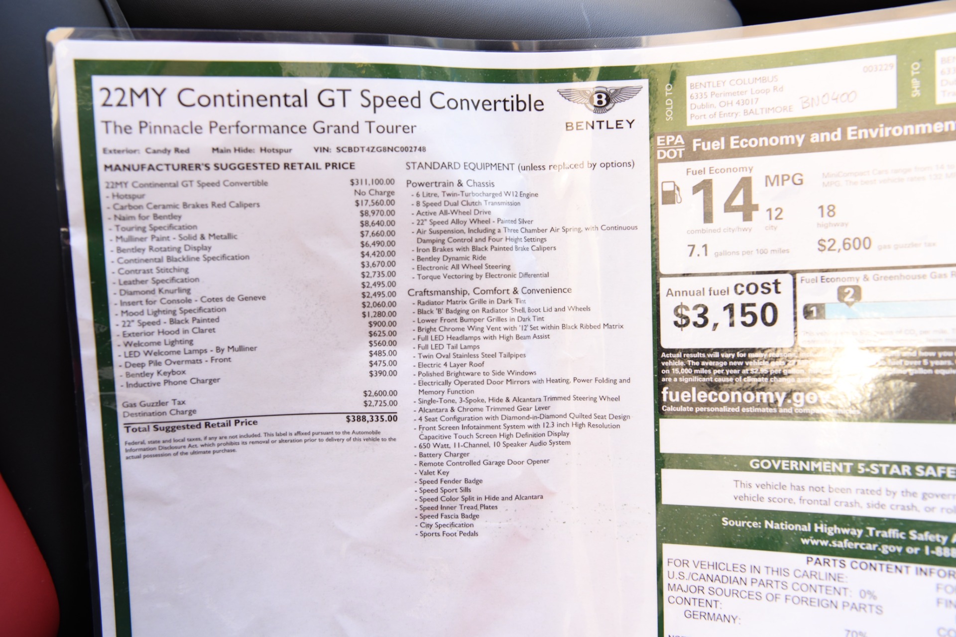 Used 2022 Bentley Continental GTC Convertible GTC Speed | St. Petersburg, FL