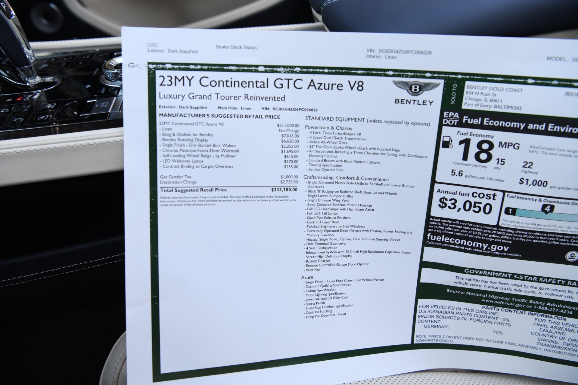 New 2023 Bentley Continental GTC Convertible GTC Azure V8 | St. Petersburg, FL