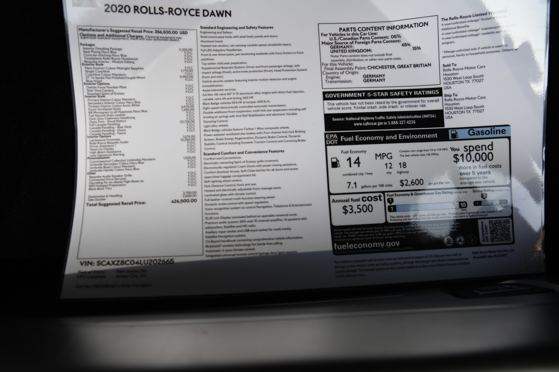 Used 2020 Rolls-Royce Dawn | St. Petersburg, FL