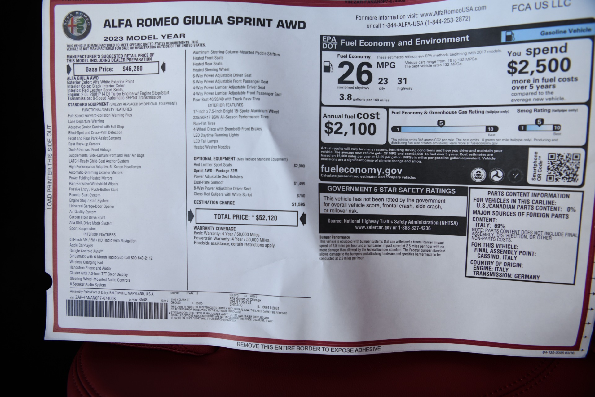 New 2023 Alfa Romeo Giulia Sprint | St. Petersburg, FL