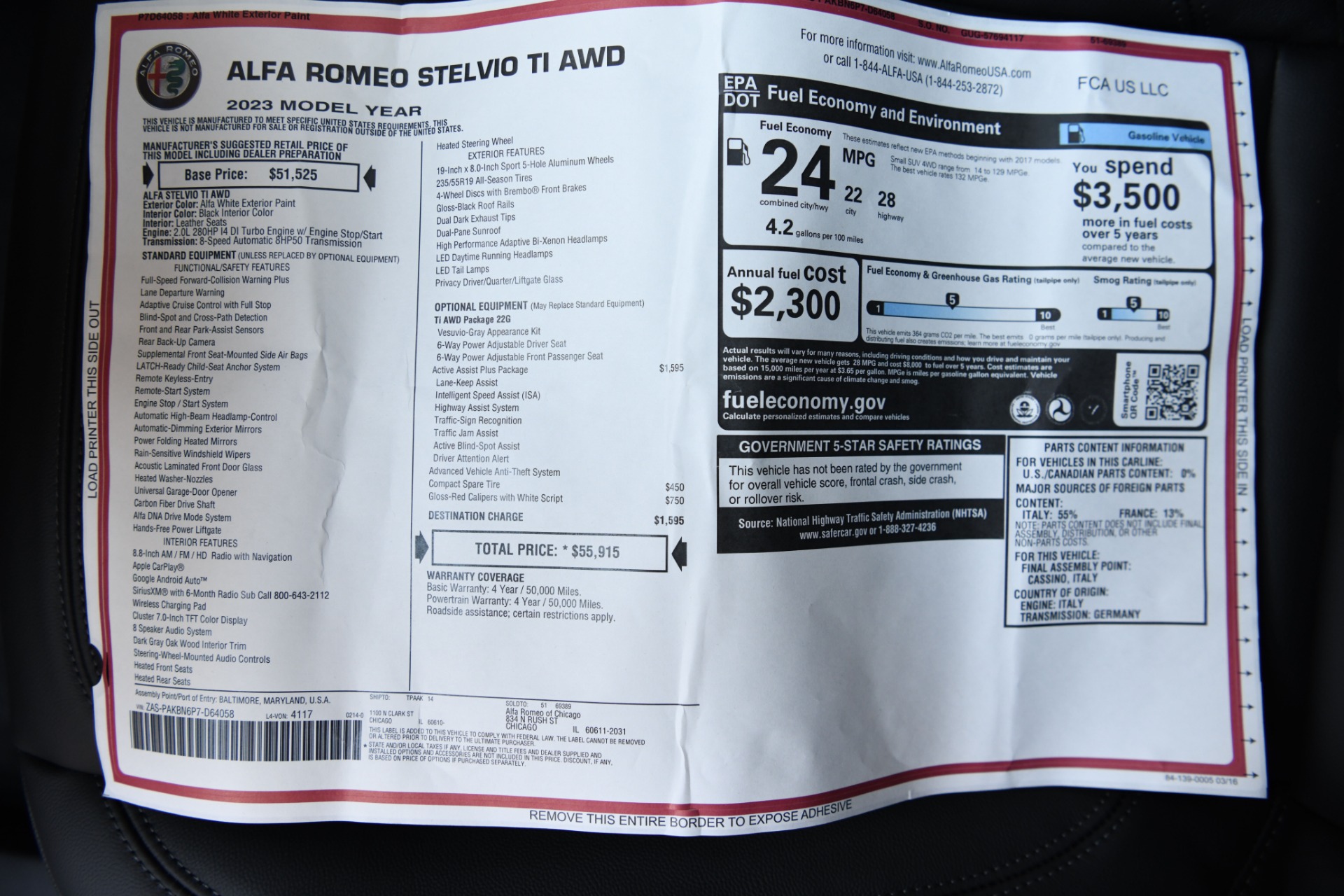 New 2023 Alfa Romeo Stelvio Ti | St. Petersburg, FL