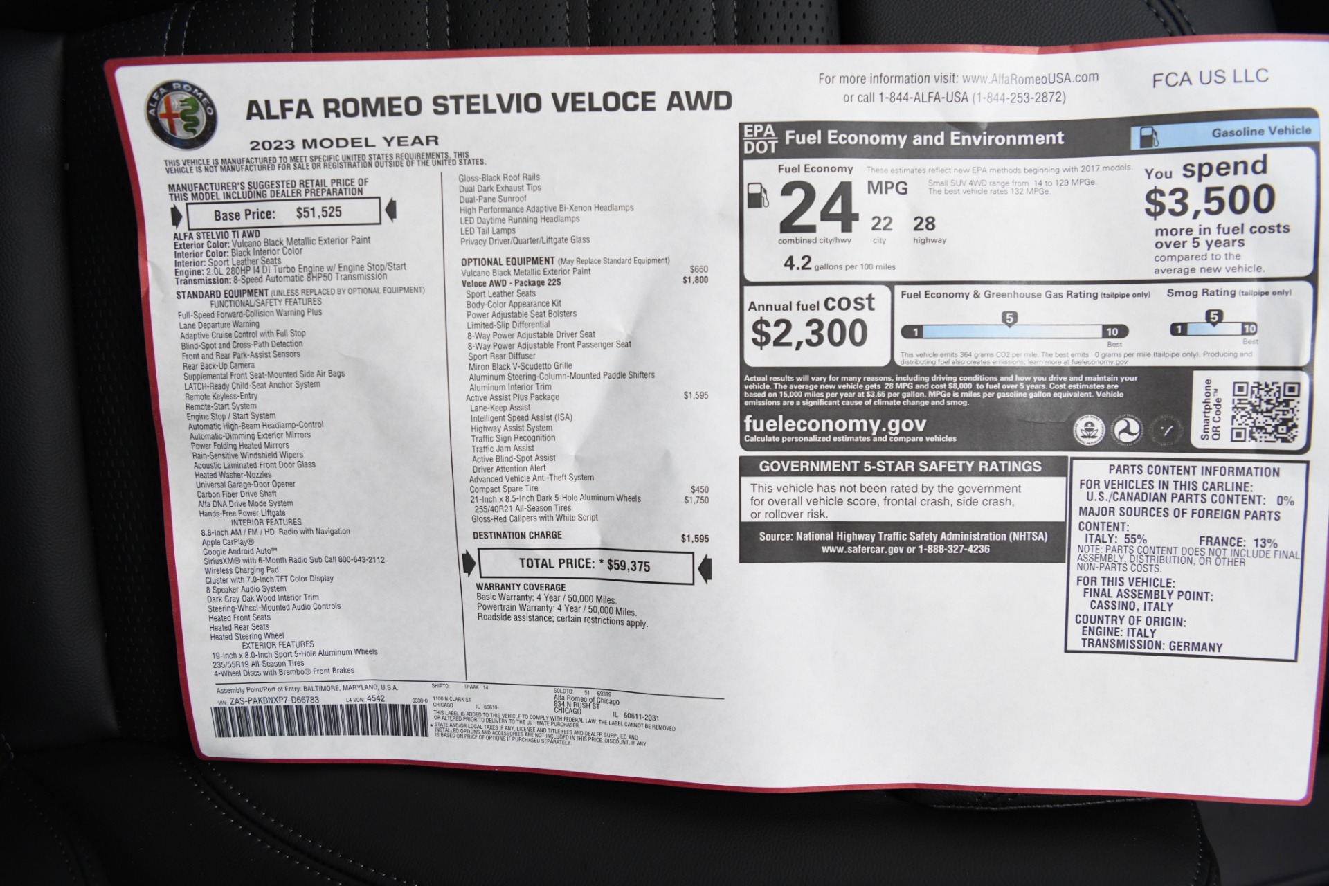 New 2023 Alfa Romeo Stelvio Veloce | St. Petersburg, FL