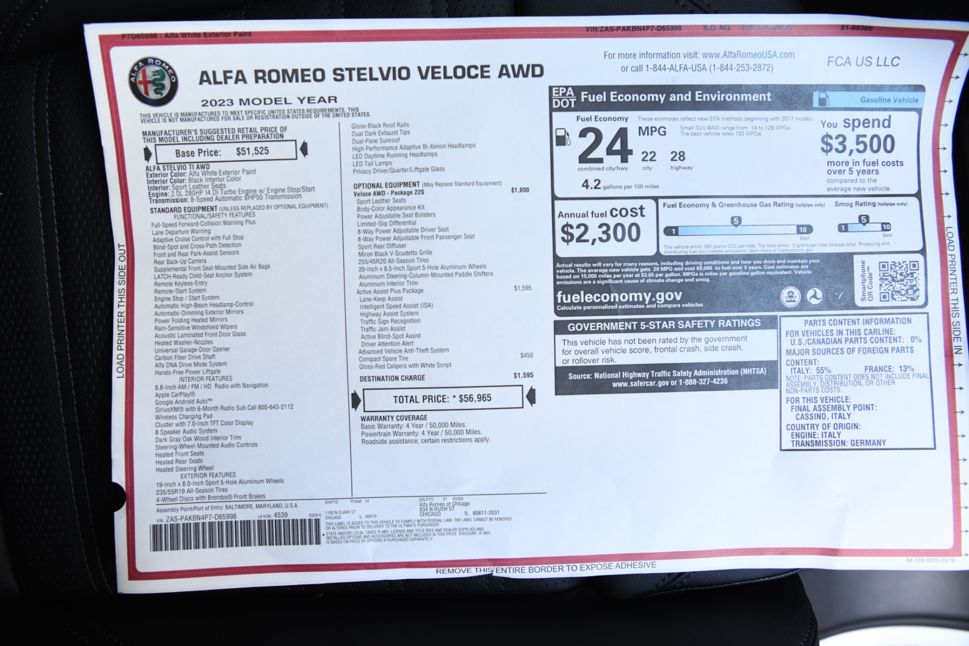 New 2023 Alfa Romeo Stelvio Veloce | St. Petersburg, FL
