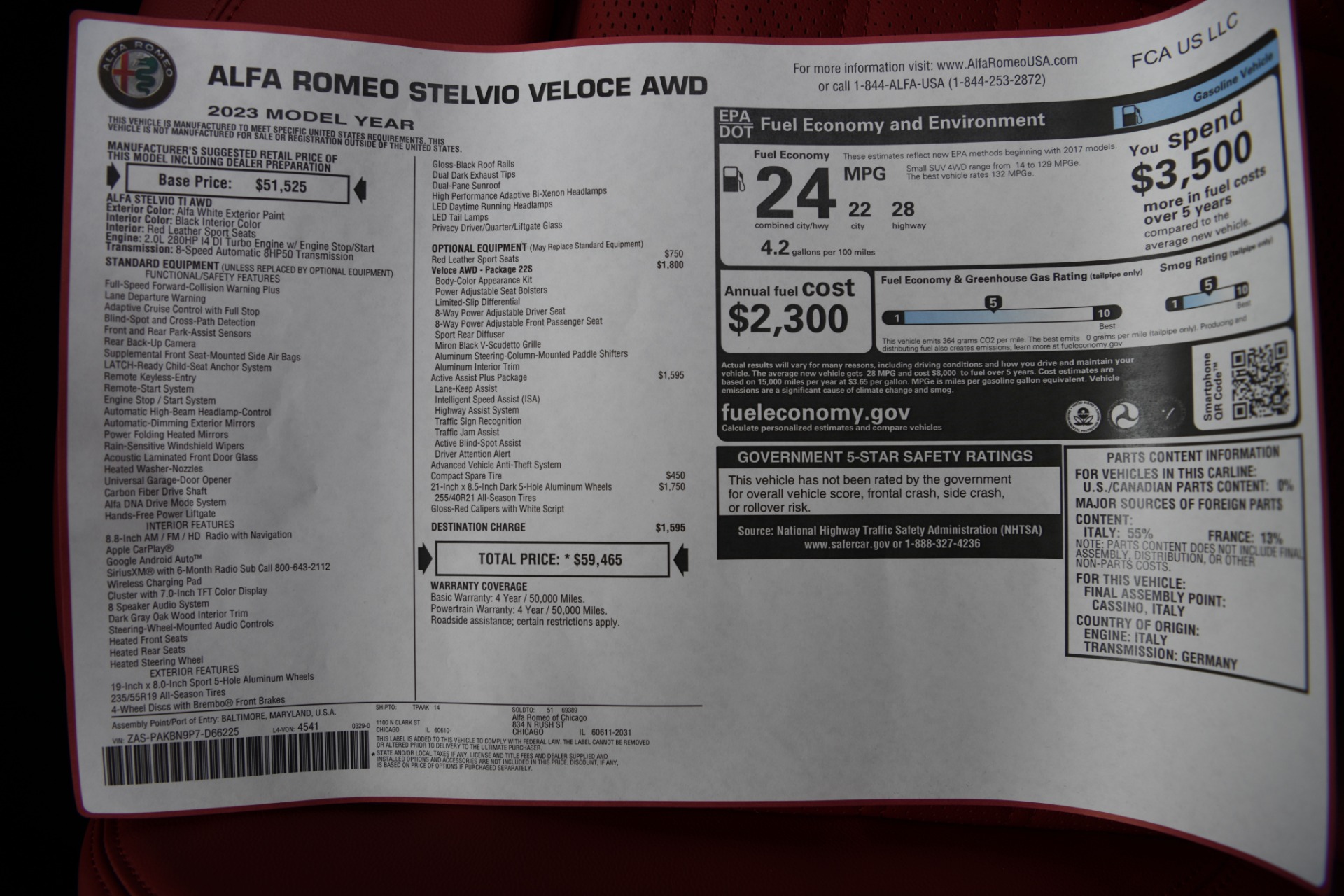 New 2023 Alfa Romeo Stelvio Veloce | St. Petersburg, FL