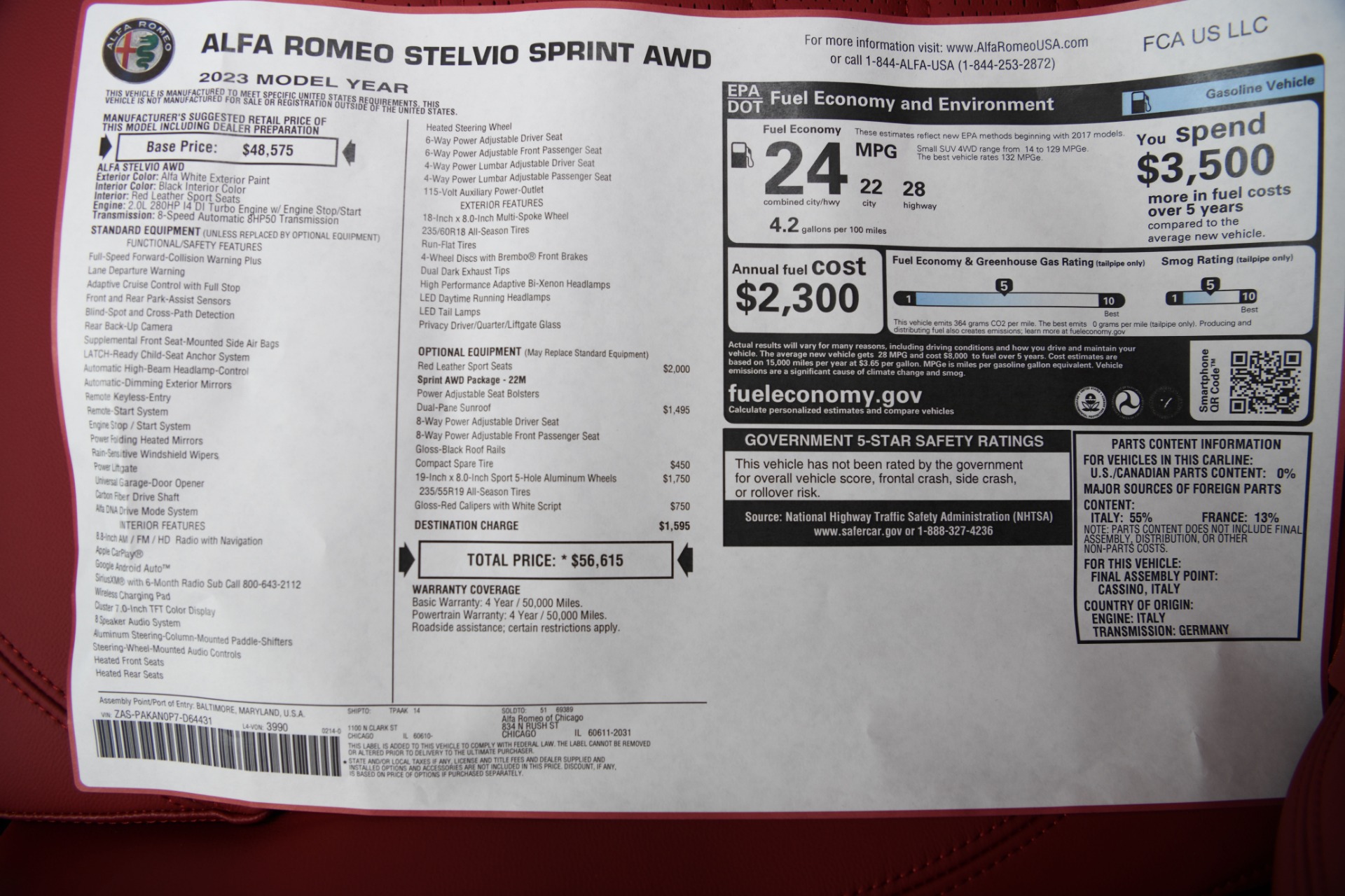 New 2023 Alfa Romeo Stelvio Sprint | St. Petersburg, FL