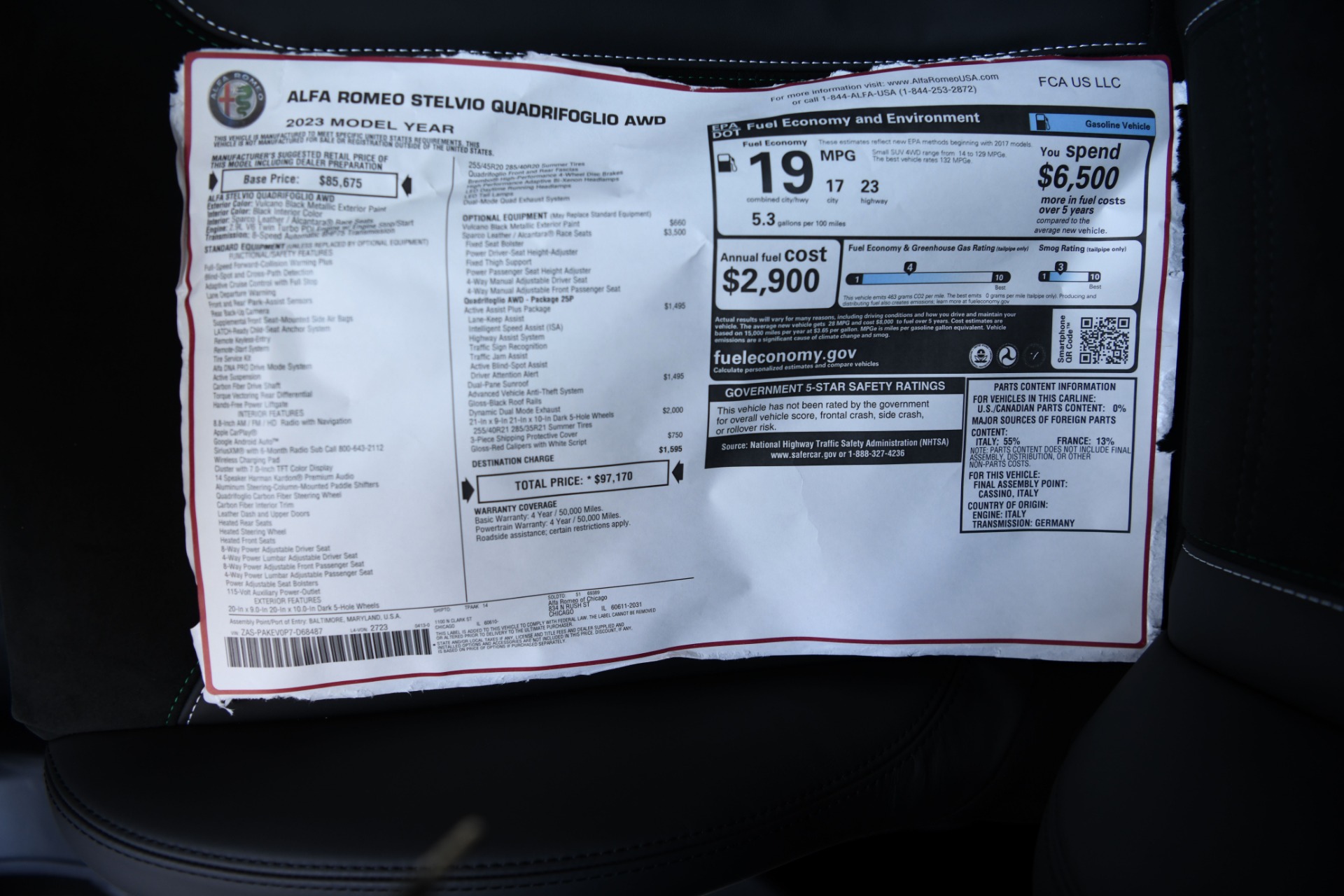 New 2023 Alfa Romeo Stelvio Quadrifoglio | St. Petersburg, FL