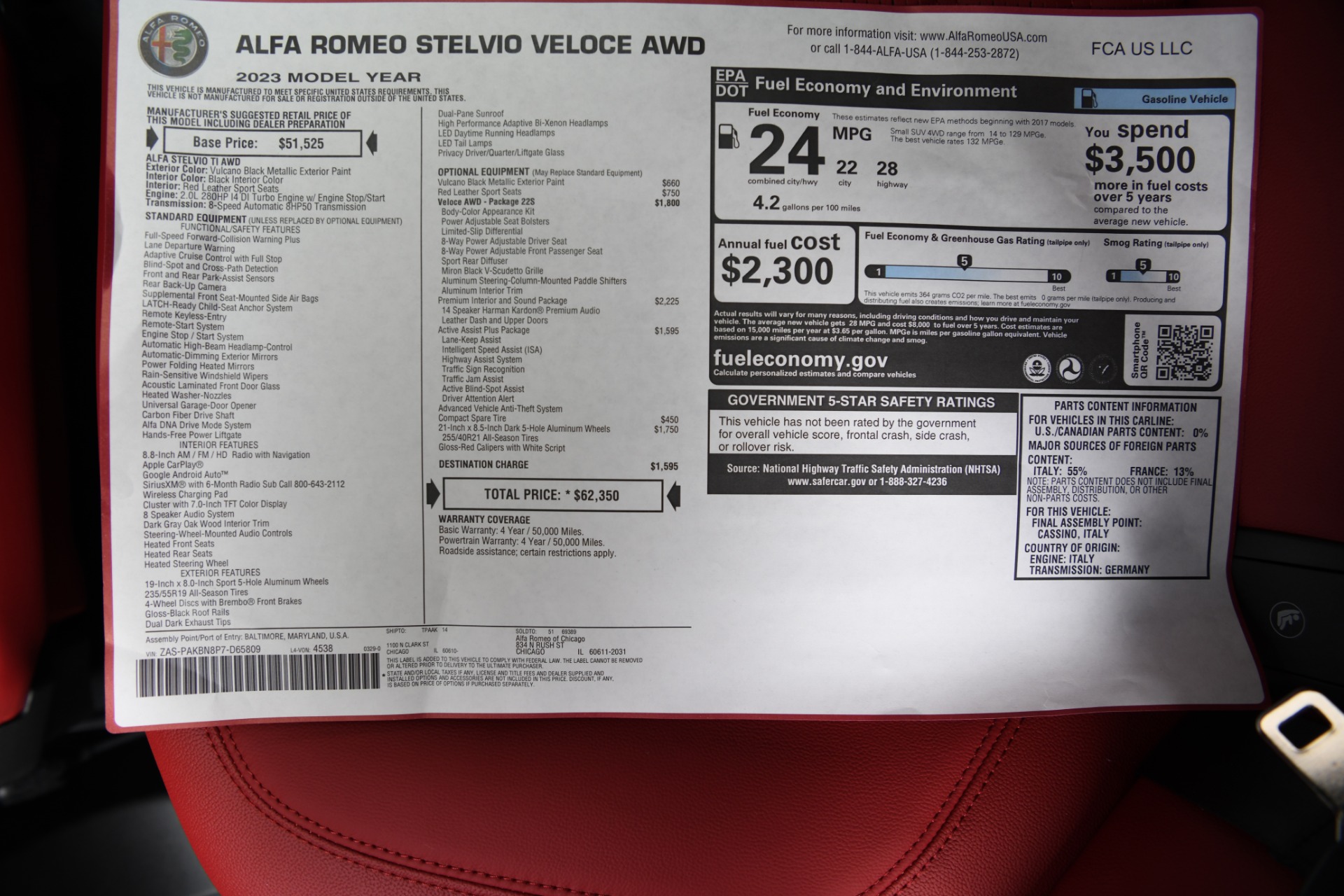 New 2023 Alfa Romeo Stelvio Veloce | St. Petersburg, FL