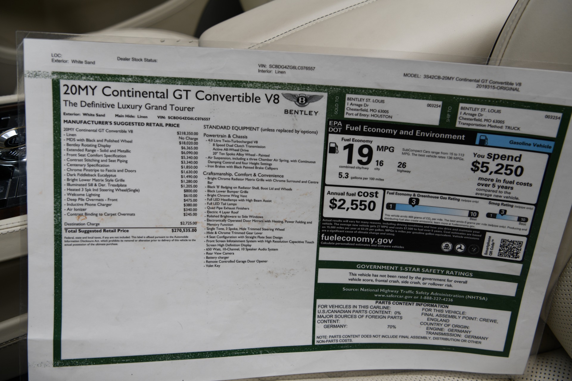 Used 2020 Bentley Continental GTC Convertible GTC V8 | St. Petersburg, FL