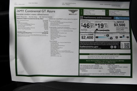 New 2026 Bentley Continental GT GT Azure | Chicago, IL