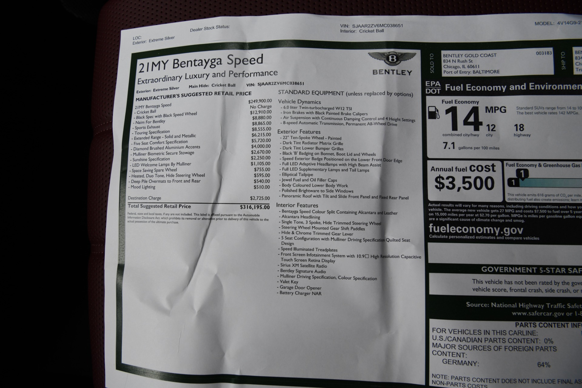 Used 2021 Bentley Bentayga Speed | St. Petersburg, FL