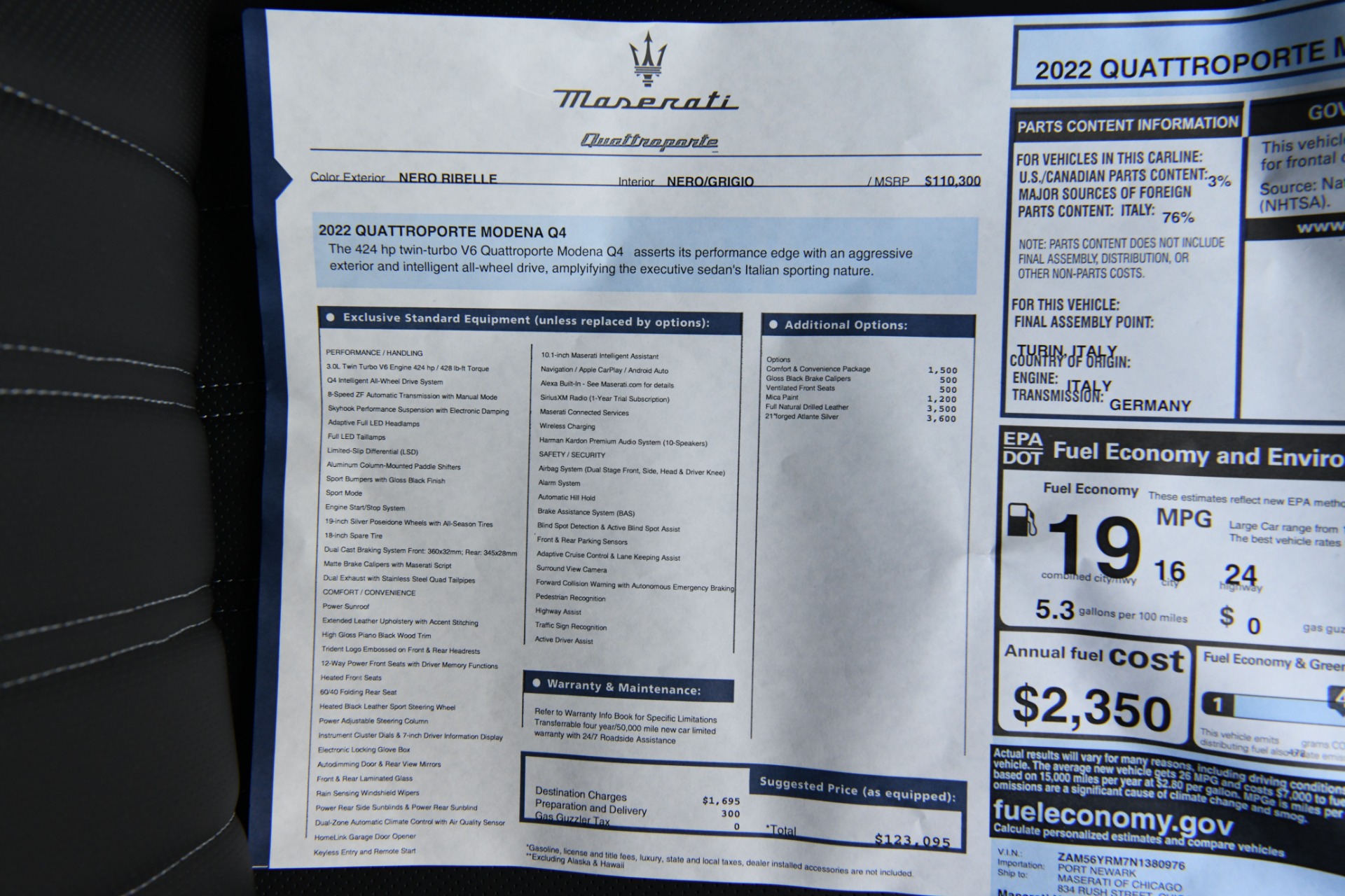 New 2022 Maserati Quattroporte Modena Q4 | St. Petersburg, FL